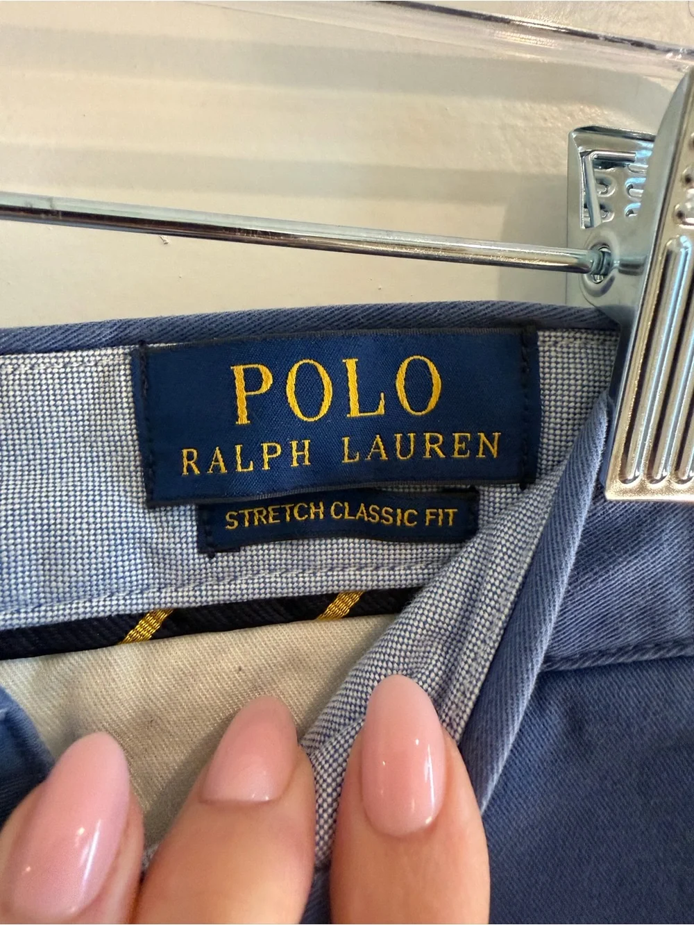 Polo by Ralph Lauren Navy Cotton Chino Flat Front Shorts